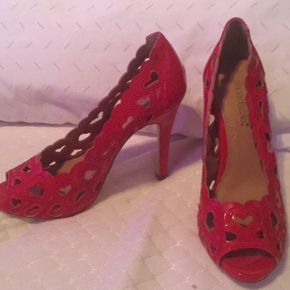 shoes with the red heart